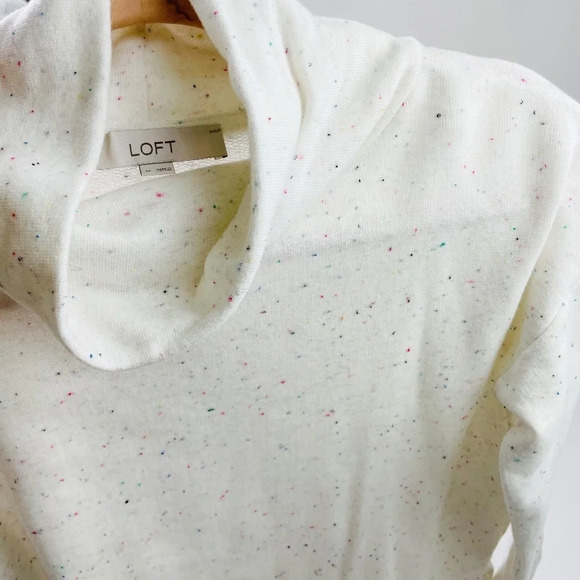 LOFT Modern Funnel‎ Neck Flecked Splatter Sweater Size Medium - Picture 12 of 13